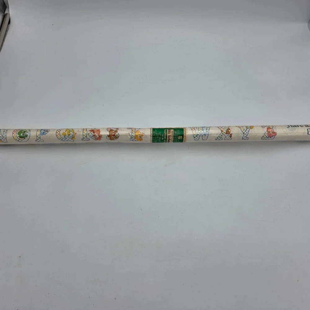 Vintage American Greetings Care Bear Birthday Gift Wrap 15 Sq Ft 30in x 6ft Roll